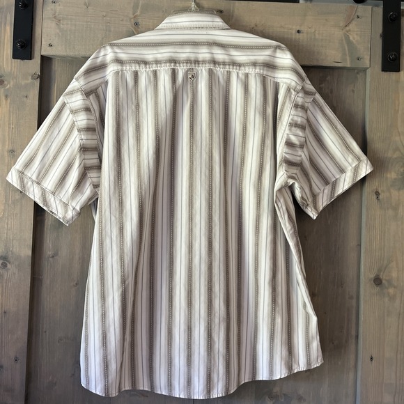 Kuhl Button Up Shirt Mens XXL Short Sleeve Striped Casual Outdoor Hiking Camping - Picture 6 of 9